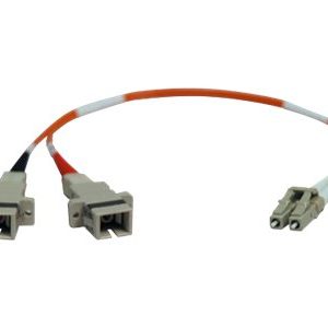 Tripp Lite   0.3M Duplex Multimode Fiber Optic 50/125 Adapter LC/SC M/F 1ft 1′ 0.3 Meter network cable 0.3 m orange N458-001-50