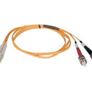 Tripp Lite   15M Duplex Multimode 50/125 Fiber Optic Patch Cable LC/ST 50′ 50ft 15 Meter patch cable 15 m orange N518-15M