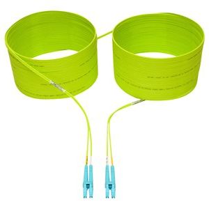 Tripp Lite   LC to LC Multimode Duplex Fiber Optics Patch Cable, 10 Meter 100Gb, 50/125, OM5, LC/LC, Lime Green patch cable 10 m lime green N820-10M-OM5