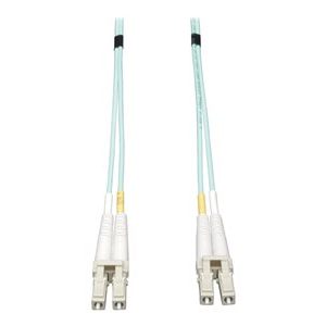 Tripp Lite   10Gb Duplex Multimode 50/125 OM3 LSZH Fiber Cable LC/LC 20 Inches patch cable 0.5 m aqua N820-20N