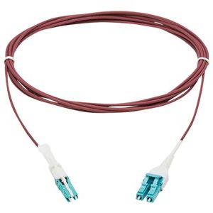 Tripp Lite   400G Duplex Multimode 50/125 OM4 Fiber Optic Cable (CS-PC/LC-PC), Round LSZH Jacket, Magenta, 3 m network cable 3 m white, magen… N822L-03M-MG
