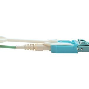 Tripp Lite   1M Fiber Optic Fan-out Cable Push / Pull Tab MTP/MPO to 8 x LC 40Gbase OM3 Plenum Aqua 3ft 3′ 1 Meter patch cable 0.914 m aqu… N844-01M-8LC-PT