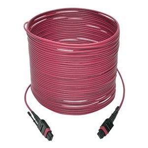 Tripp Lite   MTP/MPO Multimode Patch Cable, 12 Fiber, 40/100 GbE, 40/100GBASE-SR4, OM4 Plenum-Rated (F/F), Push/Pull Tab, Magenta, 15 m (49… N845-15M-12-MG