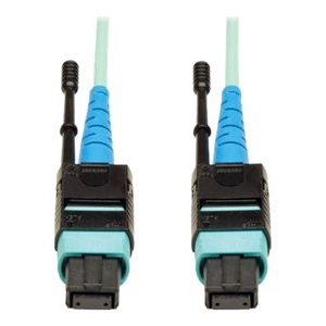 Tripp Lite   1M MTP / MPO Patch Cable 24 Fiber 100GbE Aqua OM3 Plenum 3ft 3′ 1 Meter patch cable 1 m aqua N846-01M-24-P
