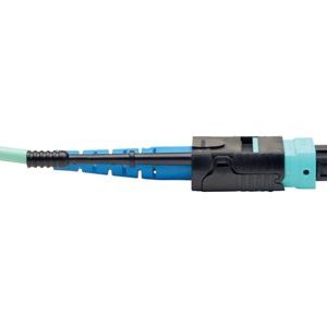 Tripp Lite   MTP MPO Patch Cable Push Pull Tab 100GbE Aqua OM3 Plenum 3M 10ft 10′ ‘3 Meter patch cable 3 m aqua N846-03M-24-P