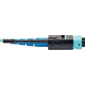 Tripp Lite   5M MTP / MPO Patch Cable 24 Fiber 100GbE Aqua OM3 Plenum 16ft 16′ 5 Meter patch cable 5 m aqua N846-05M-24-P