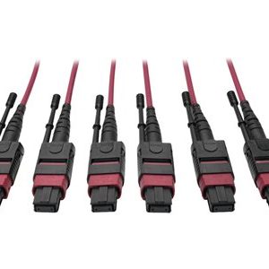 Tripp Lite   MTP/MPO Multimode Base-8 Trunk Cable, 24-Strand, 40/100 GbE, 40/100GBASE-SR4, OM4 Plenum-Rated (3xF/3xF), Push/Pull Tab, Mage… N858-38M-3X8-MG