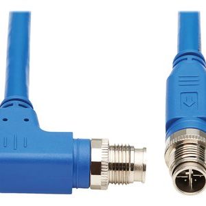 Tripp Lite   M12 X-Code Cat6a 10G F/UTP CMR-LP Shielded Ethernet Cable (Right-Angle M/M), IP68, PoE, Blue, 10 m (32.8 ft.) network cable T… NM12-6A3-10M-BL