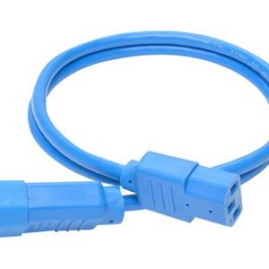 Tripp Lite   3ft Computer Power Extension Cord 10A 18 AWG C14 to C13 Blue 3′ power extension cable IEC 60320 C14 to IEC 60320 C13 3 ft P004-003-ABL