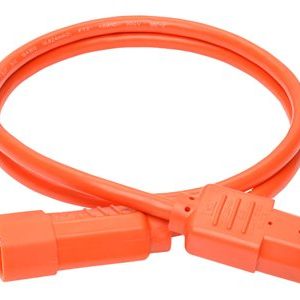 Tripp Lite   3ft Computer Power Extension Cord 10A 18 AWG C14 C13 Orange 3′ power extension cable IEC 60320 C14 to IEC 60320 C13 3 ft P004-003-AOR