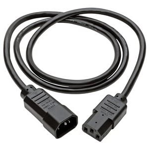 Tripp Lite   4ft Computer Power Cord Extension Cable C14 to C13 10A 18AWG 4′ power extension cable IEC 60320 C14 to IEC 60320 C13 4 ft P004-004