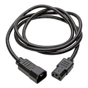 Tripp Lite   6ft Computer Power Cord Extension Cable C14 to C13 13A 16AWG 6′ power extension cable IEC 60320 C14 to IEC 60320 C13 6 ft P004-006-13A