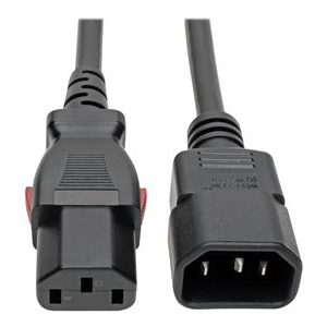 Tripp Lite   C14 Male to C13 Female Power Cable, C13 to C14 PDU-Style, Locking C13 Connector, 10A, 18 AWG, 1 ft. power extension cable IEC 60320… P004-L01