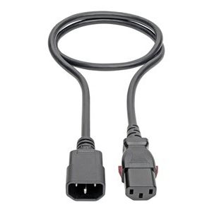 Tripp Lite   C14 Male to C13 Female Power Cable, C13 to C14 PDU-Style, Locking C13 Connector, 10A, 18 AWG, 3 ft. power extension cable IEC 60320… P004-L03