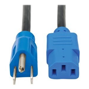 Tripp Lite   4ft Computer Power Cord Cable 5-15P to C13 Blue 10A 18AWG 4′ power cable IEC 60320 C13 to NEMA 5-15 4 ft P006-004-BL