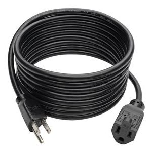 Tripp Lite   Standard Power Extension Cord, 10A, 18 AWG (NEMA 5-15P to NEMA 5-15R), Black, 12 ft. power extension cable NEMA 5-15 to NEMA 5-15 12… P022-012