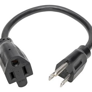 Tripp Lite   1ft Power Cord Extension Cable 5-15P to 5-15R 13A 16AWG 1′ power extension cable NEMA 5-15 to NEMA 5-15P 1 ft P024-001-13A
