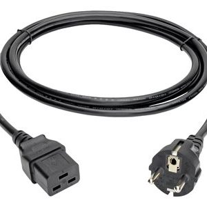 Tripp Lite   8ft 2-Prong Computer Power Cord European Cable C19 to SCHUKO CEE 7/7 Plug 16A 8′ power cable CEE 7/7 to IEC 60320 C19 8 ft P050-008