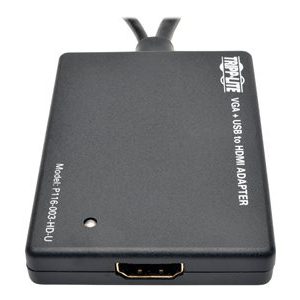 Tripp Lite   VGA to HDMI Component Adapter Converter with USB Audio Power VGA to HDMI 1080p video converter black P116-003-HD-U