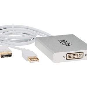 Tripp Lite   6in DisplayPort to DVI Active Video Adapter Converter Dual Link 2560×1600 6″ video converter silver P134-06N-DVI-DL
