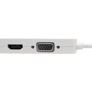 Tripp Lite   Keyspan Mini DisplayPort 1.2 to VGA/DVI/HDMI All-in-One Converter Adapter, 4K x 2K HDMI @ 60 Hz video converter white P137-06N-HDV4K6