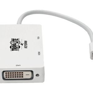 Tripp Lite   Keyspan Mini DisplayPort to VGA/DVI/HDMI All-in-One Converter Adapter, Thunderbolt 1/2, 1080p, White mDP to VGA DVI HDMI video… P137-06N-HDVW