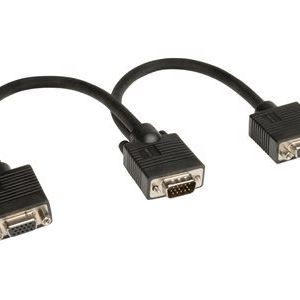 Tripp Lite   1ft VGA Monitor Y Splitter Cable HD15 M/2xF 1′ VGA splitter 1 ft P516-001