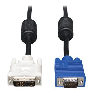 Tripp Lite   3ft DVI to VGA Monitor Cable Shielded with RGB High Resolution DVI-A to HD15 M/M 3′ display cable 3 ft P556-003