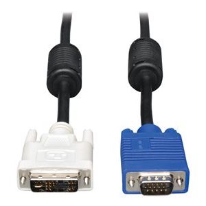 Tripp Lite   6ft DVI to VGA Monitor Cable Shielded with RGB High Resolution DVI-A to HD15 M/M 6′ display cable 6 ft P556-006