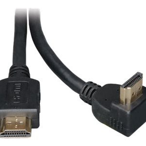 Tripp Lite   6ft High Speed HDMI Cable Digital Video with Audio Right Angle Connector 4K x 2K M/M 6′ HDMI cable 6 ft P568-006-RA