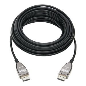 Tripp Lite   DisplayPort Active Optical Cable (AOC) UHD 8K 60 Hz, HDR, CL3 Rated, Black, 25 m (82 ft.) DisplayPort cable DisplayPort to Dis… P580F3-25M-8K6