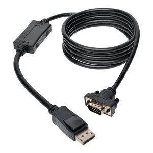 Tripp Lite   3ft DisplayPort to VGA Adapter Active Converter Cable Latches DP to HD15 M/M 3′ display cable 3 ft P581-003-VGA