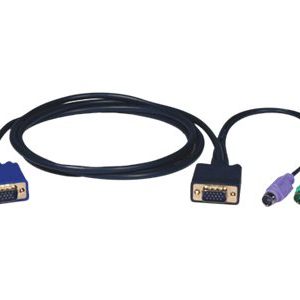 Tripp Lite   10ft PS/2 Cable Kit for B004-008 KVM Switch 3-in-1 Kit 10′ keyboard / video / mouse (KVM) cable 10 ft P750-010