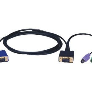 Tripp Lite   15ft PS/2 Cable Kit for B004-008 KVM Switch 3-in-1 Kit 15′ keyboard / video / mouse (KVM) cable 15 ft P750-015