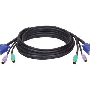 Tripp Lite   10ft PS/2 Cable Kit for B007-008 KVM Switch 3-in-1 Kit 10′ keyboard / video / mouse (KVM) cable 10 ft P753-010