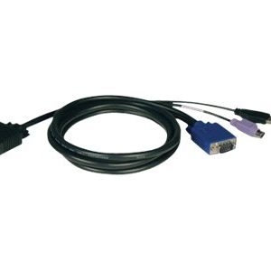 Tripp Lite   10ft USB / PS2 Cable Kit for KVM Switches B040 / B042 Series KVMs 10′ keyboard / video / mouse (KVM) cable kit 10 ft P780-010