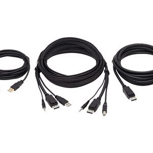 Tripp Lite   DisplayPort KVM Cable Kit 4K USB 3.5mm 3xM/3xM USB MM DP MM 10ft video / USB / audio cable 10 ft P783-010-DPU