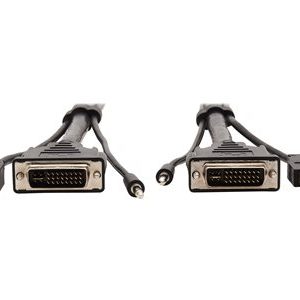 Tripp Lite   DVI KVM Cable Kit, 3 in 1 DVI, USB, 3.5 mm Audio (3xM/3xM), 1080p, 6 ft., Black video / USB / audio cable 6 ft P784-006
