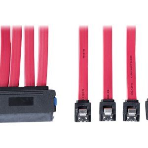 Tripp Lite   20in SAS Internal SAS Cable SFF-8484 to 4x 7Pin 4-in-1 20″ SATA / SAS cable 1.7 ft S502-20N