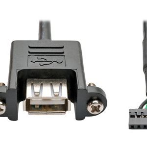 Tripp Lite   USB 2.0 Panel Mount Cable 5 Pin Motherboard IDC USB-A F/F USB panel USB to 5 pin IDC 1 ft U024-001-5P-PM