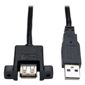 Tripp Lite   6 Inch Panel Mount USB 2.0 Extension Cable USB A to Panel Mount A Male/Female 6″ USB extension cable USB to USB 5.9 in U024-06N-PM
