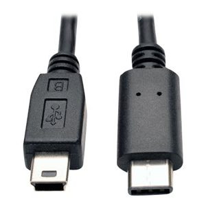 Tripp Lite   6ft USB 2.0 Hi-Speed Cable 5-Pin Mini-B to USB Type-C USB-C M/M 6′ USB-C cable USB-C to mini-USB Type B 6 ft U040-006-MINI