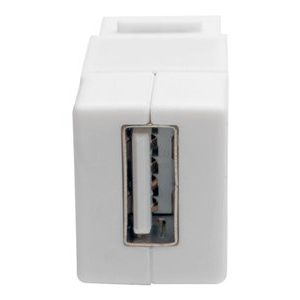 Tripp Lite   USB 2.0 All-in-One Keystone/Panel Mount Coupler (F/F), White USB adapter USB to USB U060-000-KP-WH