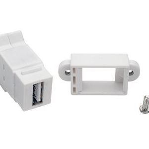 Tripp Lite   USB 2.0 All-in-One Keystone/Panel Mount Angled Coupler (F/F), White USB adapter USB to USB U060-000-KPA-WH