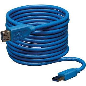 Tripp Lite   USB 3.0 SuperSpeed Extension Cable USB-A to USB-A, M/F, Blue, 16 ft. USB extension cable USB Type A to USB Type A 16 ft U324-016