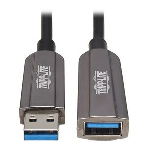 Tripp Lite   USB-A 3.2 Gen 1 CL3-Rated Fiber Active Optical Cable (AOC) Extension/Repeater, A/A M/F, Black, 30 m USB-C extension cable 98 ft U330F-30M-G1