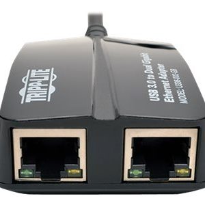 Tripp Lite   USB 3.0 to Dual Port Gigabit Ethernet Adapter RJ45 10/100/1000 Mbps network adapter USB 3.0 Gigabit Ethernet x 2 U336-002-GB