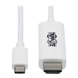 Tripp Lite   USB-C to HDMI Adapter Cable (M/M), 4K, 4:4:4, Thunderbolt 3 Compatible, White, 6ft video / audio cable HDMI / USB 6 ft U444-006 E