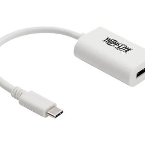 Tripp Lite   USB C to DisplayPort Adapter Converter 4K White USB Type C to DP, USB-C Thunderbolt 3 Compatible external video adapter white U444-06N-DP4K6W