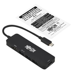 Tripp Lite   USB C Multiport Adapter, 4K @ 60 Hz HDMI, 3 USB-A Hub Ports, 100W PD Charging, HDR, HDCP 2.2 docking station USB-C 3.1 / Thund… U444-06N-H3UC2